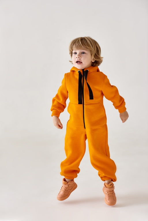 Jumpsuit Toddler & Baby Cotton Fleece Alwair Kids orange