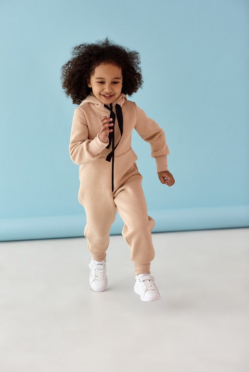 Jumpsuit Toddler & Baby Cotton Fleece Alwair Kids beige